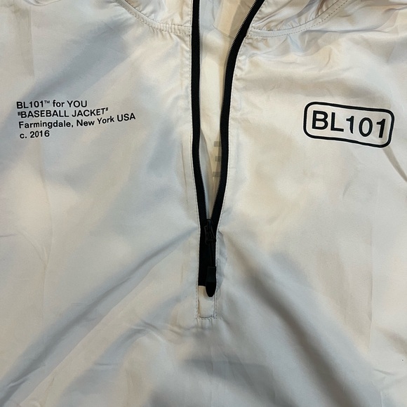 NWOT Baseball Lifestyle 101 Men's White Off White/Cream “Ghost Windbreaker” - Picture 5 of 6